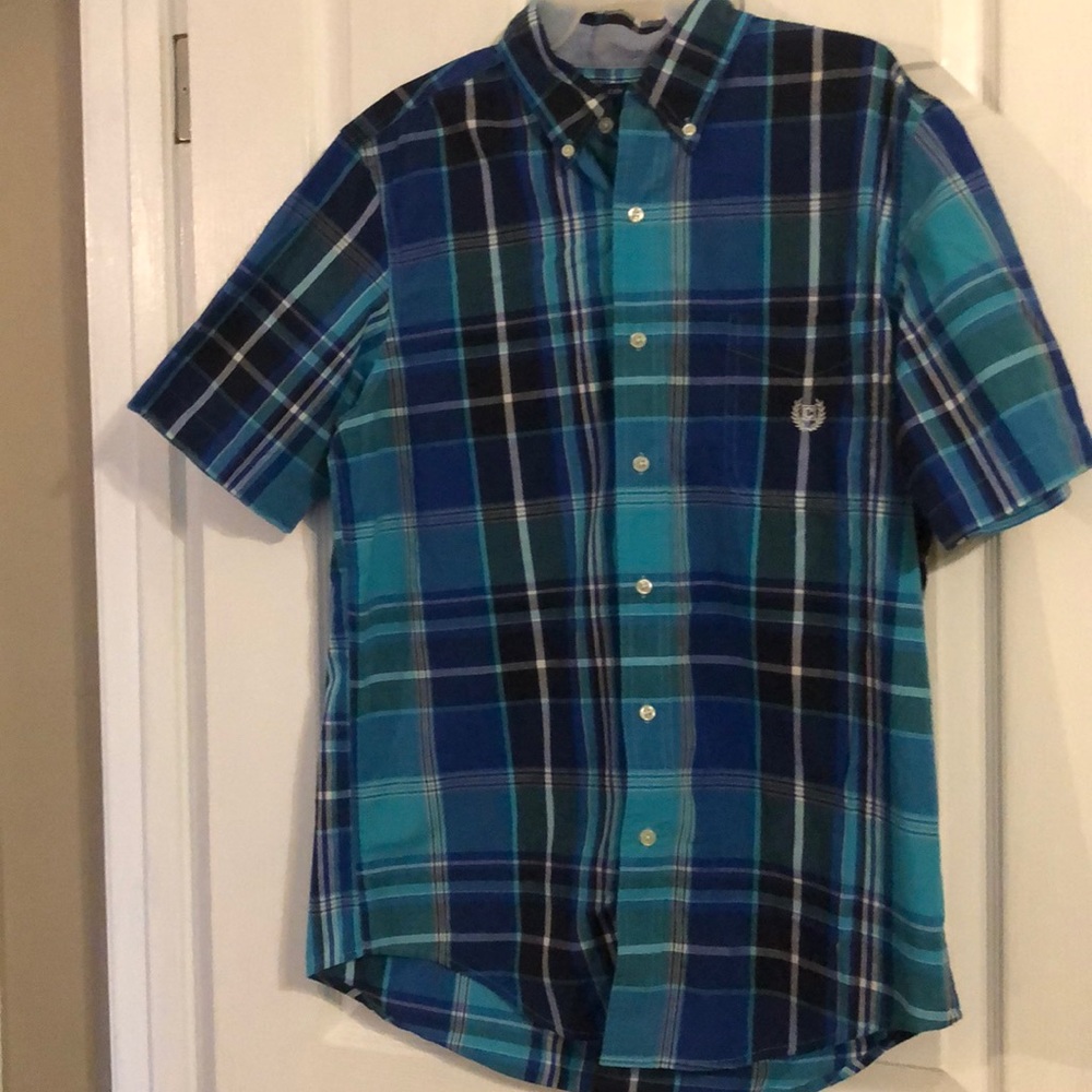 Chaps Plaid Short Sleeved Botton Down